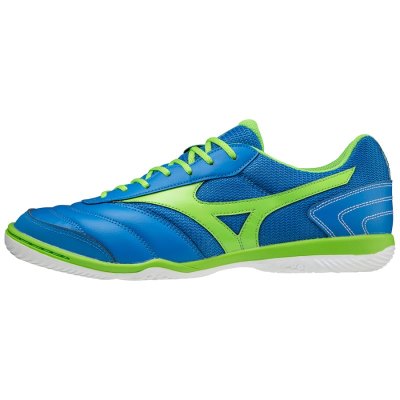 Zapatillas de Fútbol Sala Mizuno Morelia Sala Club IN Mujer - Azules / Verdes - Chile M542BSCMRO